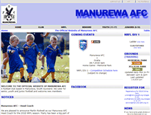 Tablet Screenshot of manurewaafc.org.nz